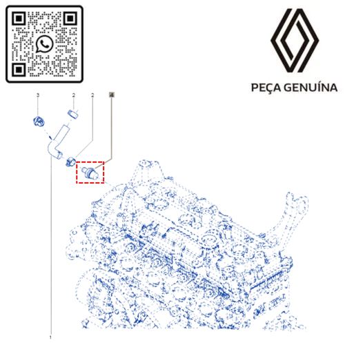 RN 07255R 118107255R VALVULA DO RESPIRO DO OLEO MOT 1.6 16V H4M PCV 4